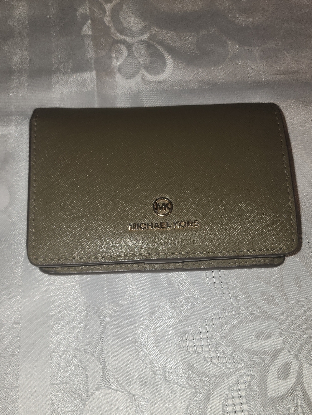 Michael Kors Saffiano Leather Bifold Wallet Olive Green